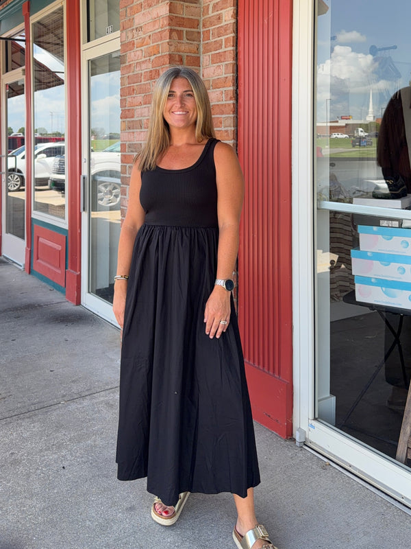 MIX MEDIA MIDI DRESS