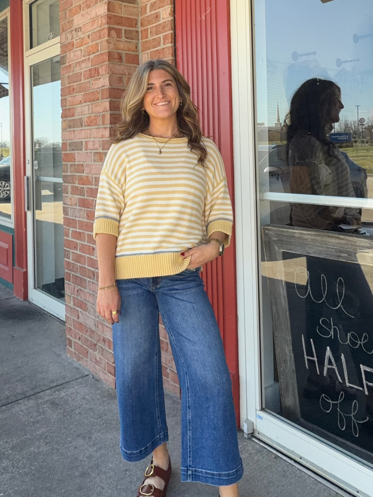 BUTTER ME UP STRIPED SWEATER