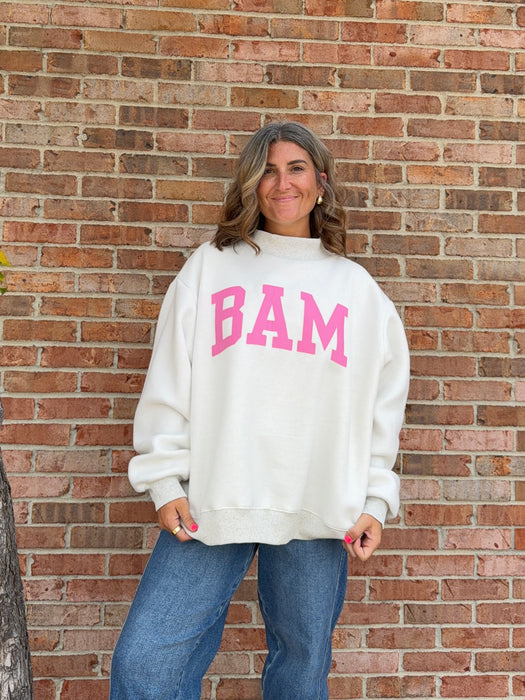 MAHJ REVERSIBLE MOCK NECK SWEATSHIRT