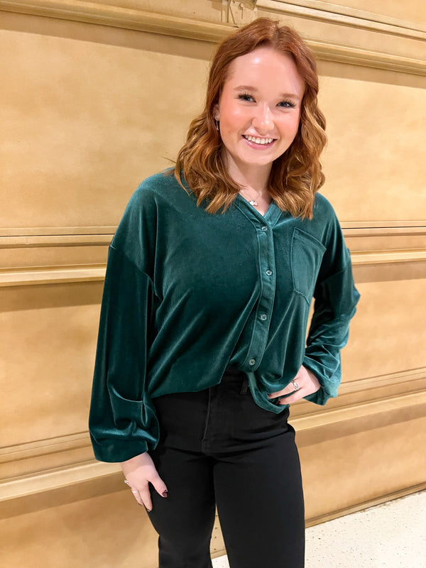 WINTERTIME BUTTON UP- 2 COLORS