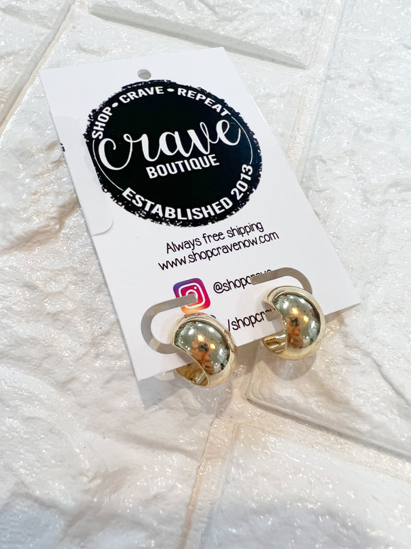 MINI GOLD HOOP EARRING