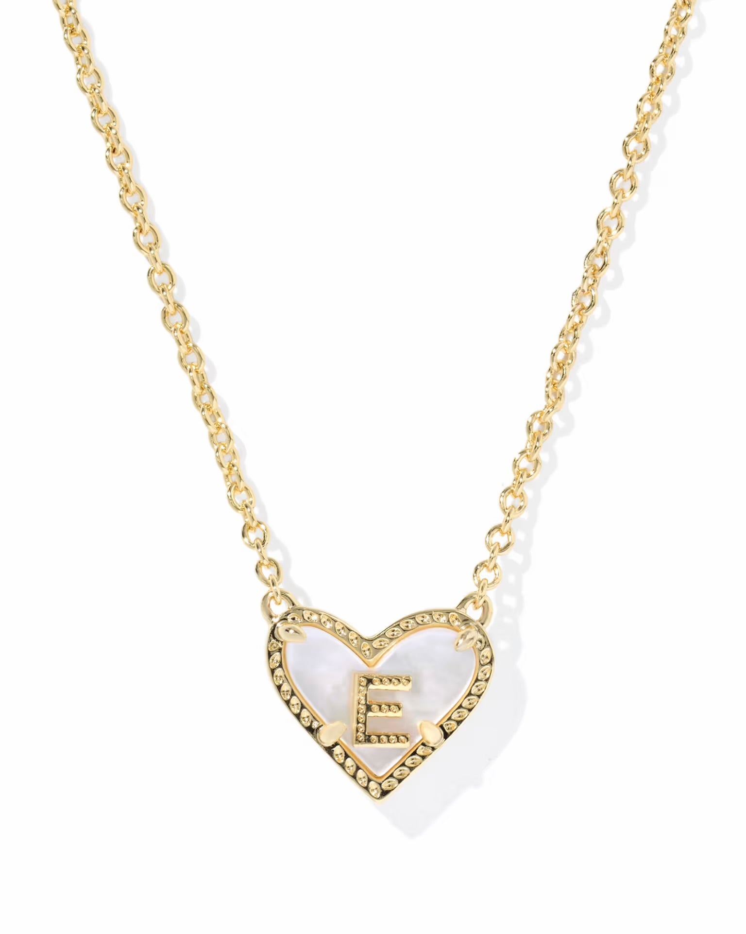 KENDRA SCOTT: HEART LETTER NECKLACE