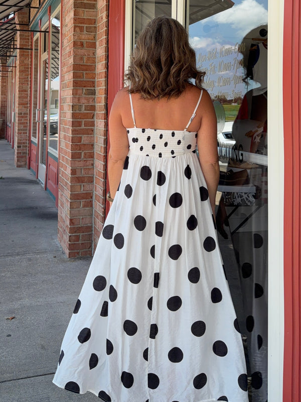 WITH THE TREND POLKA DOT DRESS