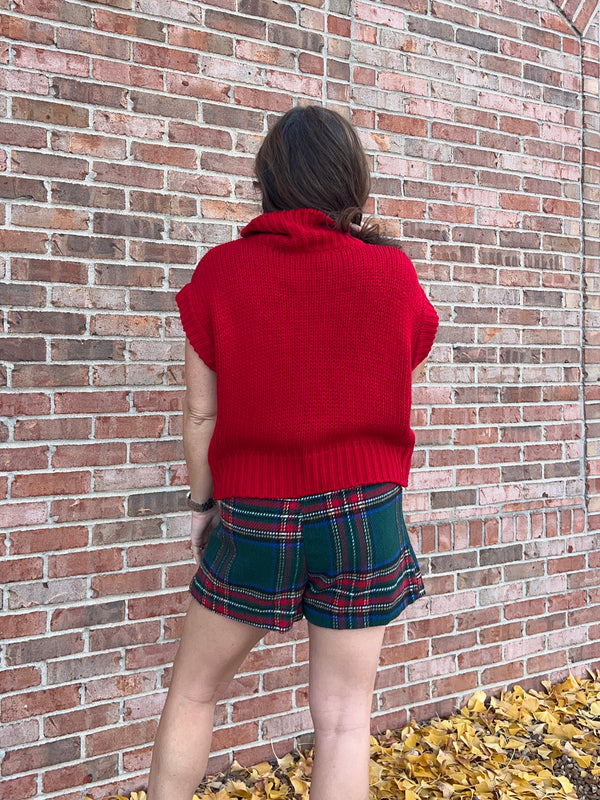 HOLIDAY PLAID SKORT- 2 COLORS