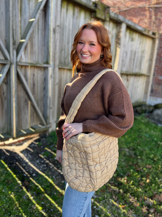 QUILTED CROSSBODY BAG- 2 COLORS