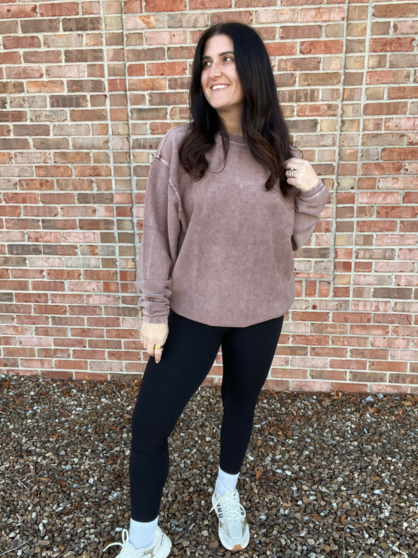 CORDED PULLOVER- 6 COLORS