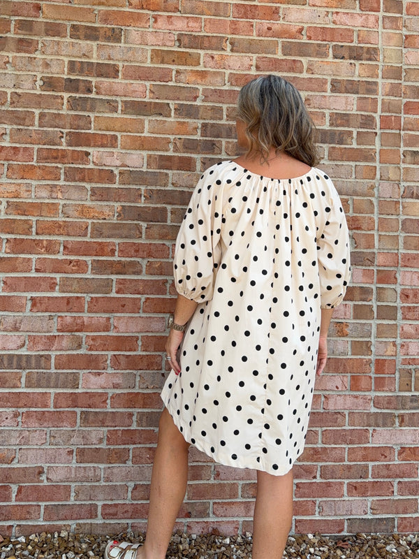 POLKA DOT MINI DRESS