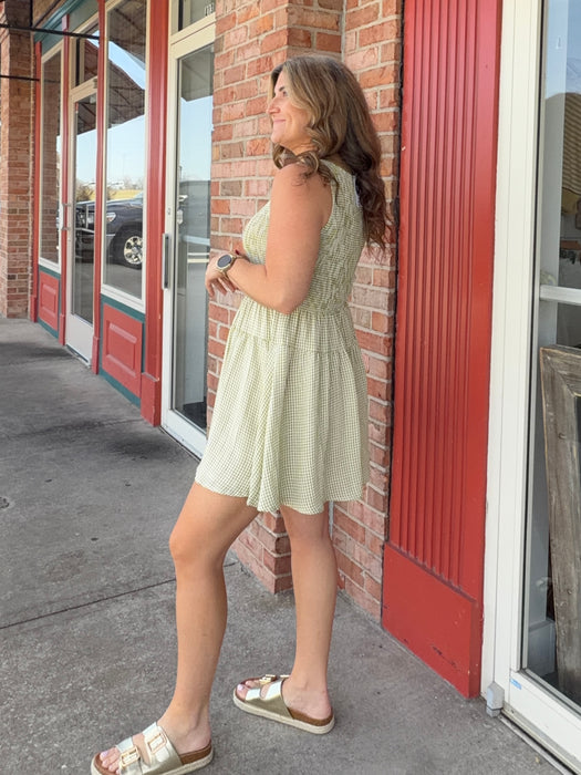 SMOCKED GINGHAM DRESS- 3 COLORS