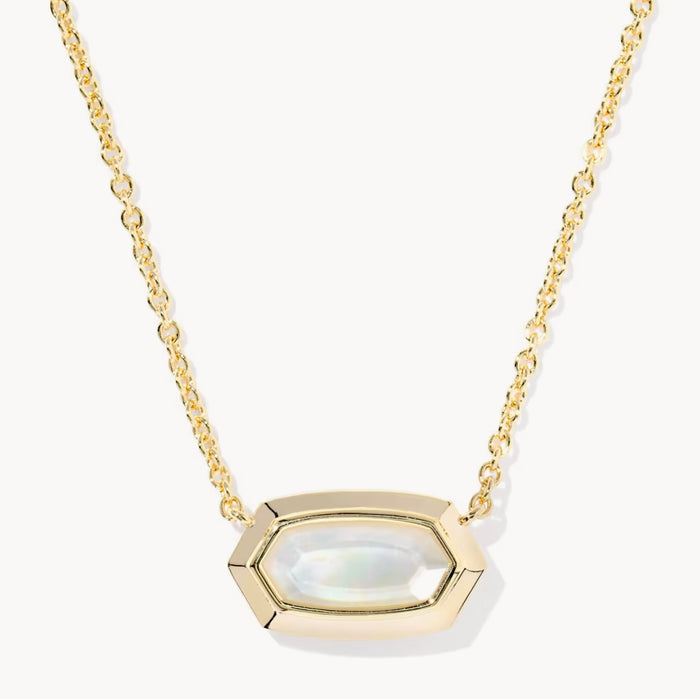 KENDRA SCOTT: ELISA BEZEL PENDANT NECKLACE
