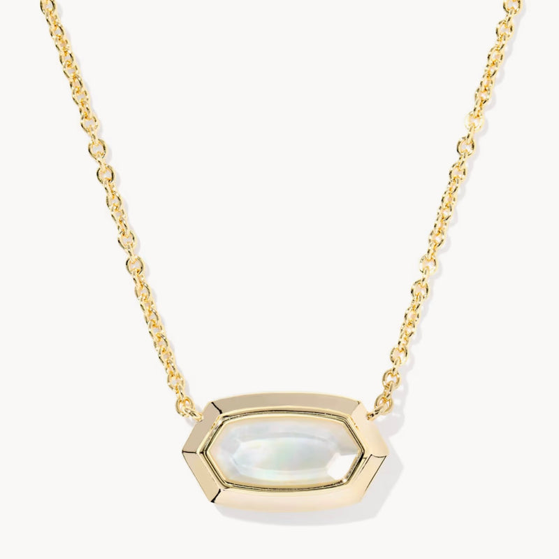 KENDRA SCOTT: ELISA BEZEL PENDANT NECKLACE