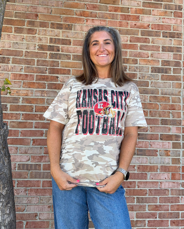 KANSAS CITY CAMO FOOTBALL TEE
