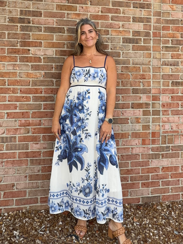 COASTAL BLUE MIDI DRESS