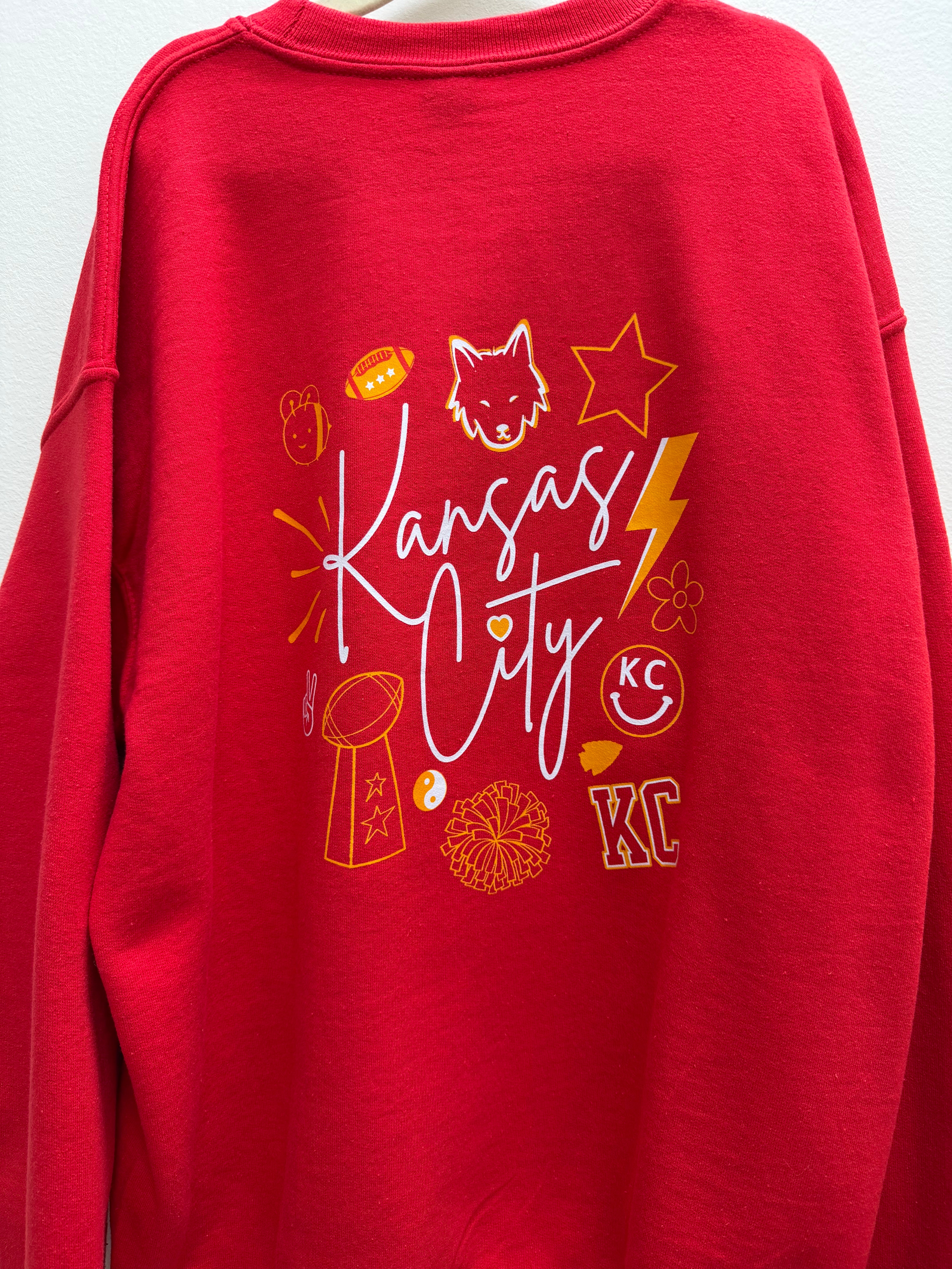 YOUTH SCRIPT KANSAS CITY COLLAGE SWEATSHIRT