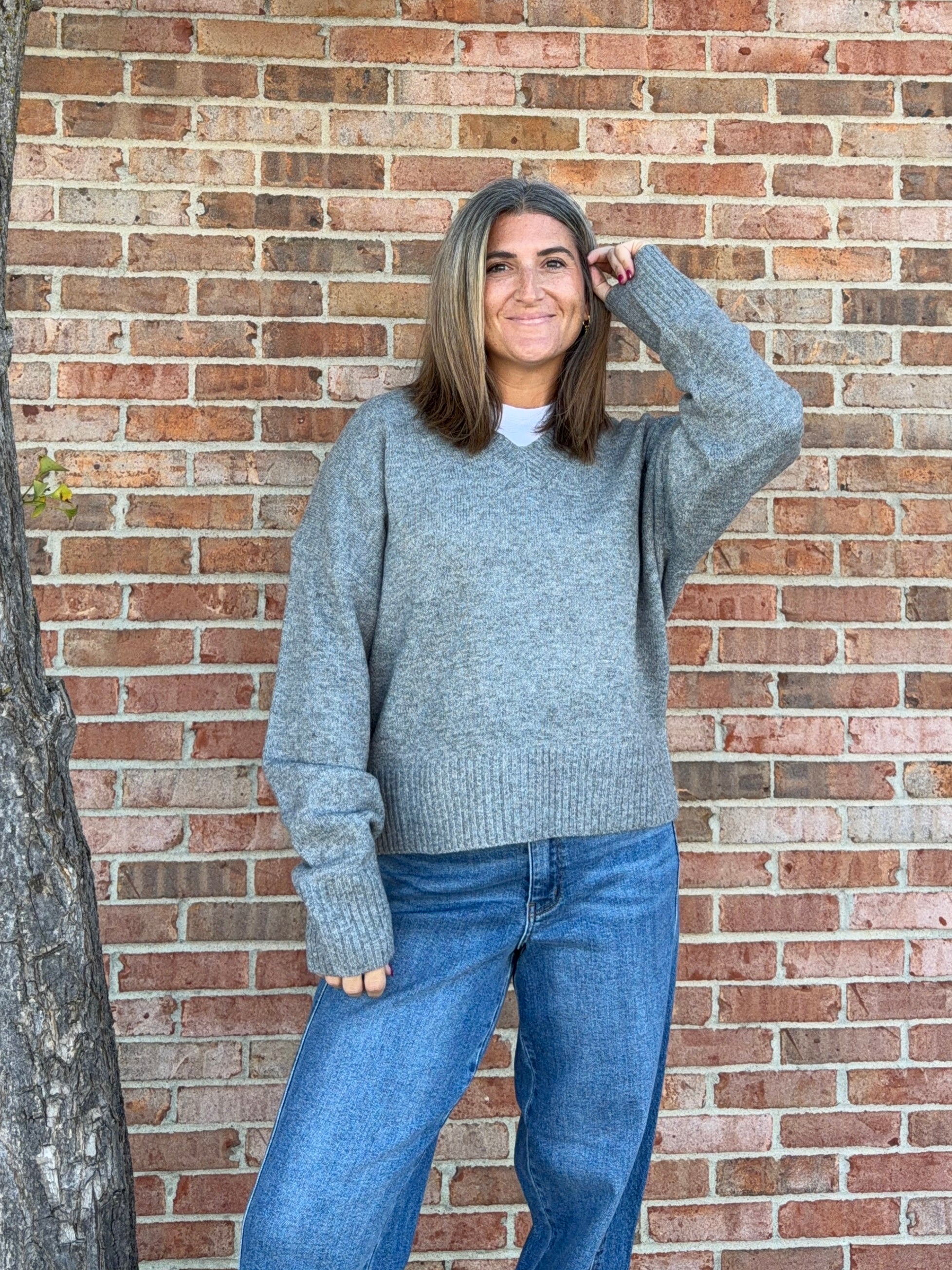 CLASSIC V NECK SWEATER- 2 COLORS
