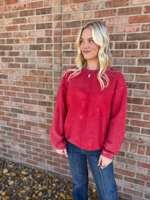 CORDED PULLOVER- 6 COLORS