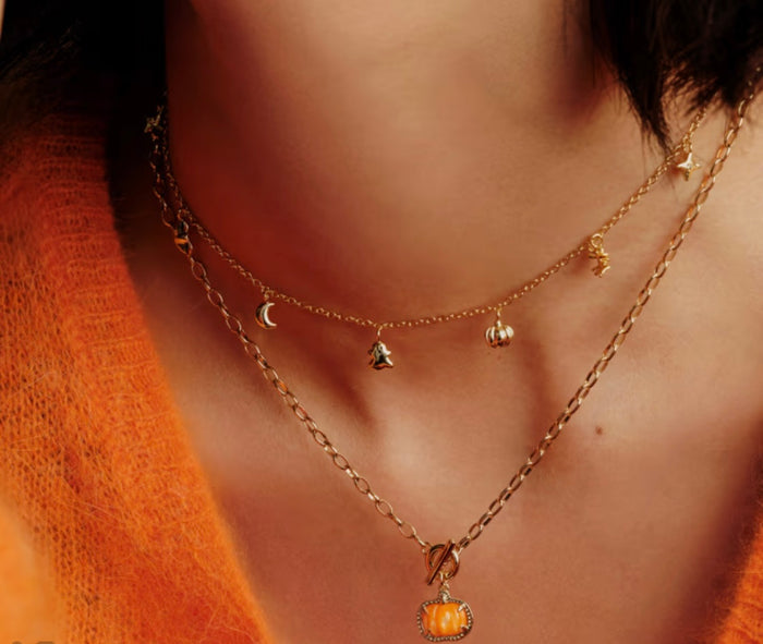 KENDRA SCOTT: PUMPKIN LINK CHAIN NECKLACE