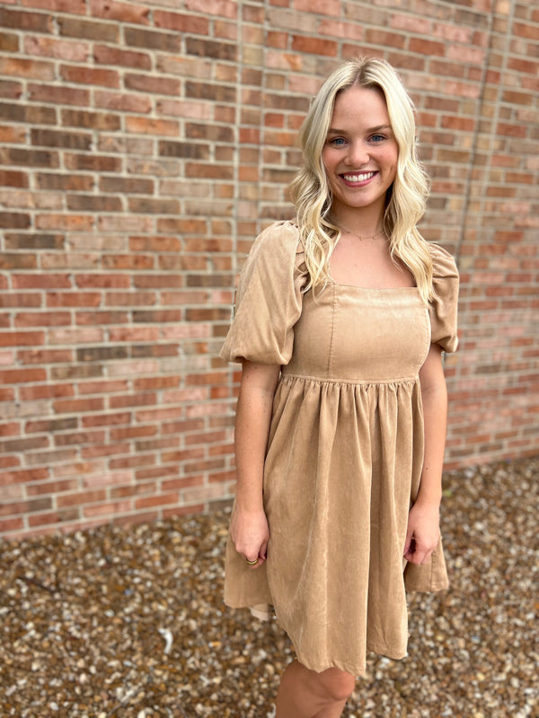 CORDUROY BABYDOLL DRESS- 2 COLORS Crave Boutique CORDUROY BABYDOLL DRESS- 2 COLORS Crave Boutique