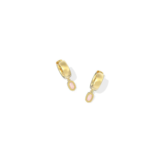 KENDRA SCOTT: MINI ELLIE WIDE HUGGIE HOOP- 2 COLORS