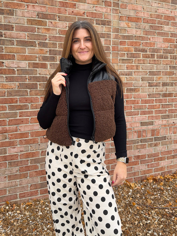 TWO TONE PUFF VEST- 2 COLORS