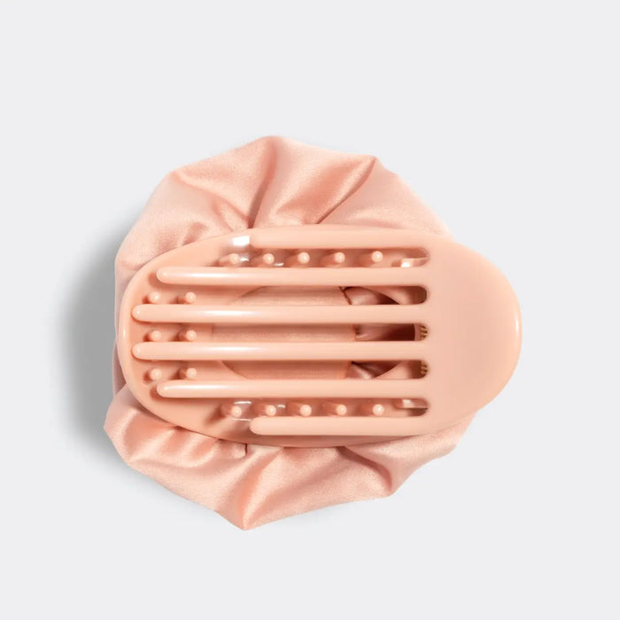 SATIN ROSETTE CLAW CLIP- 3 COLORS