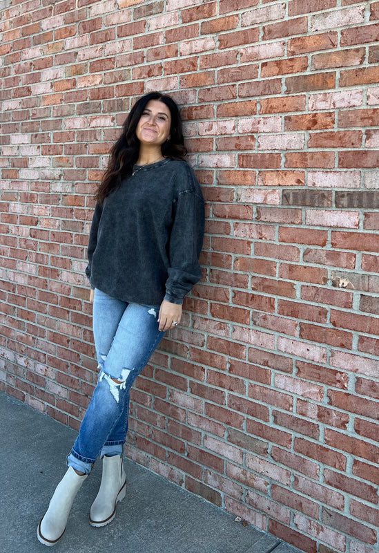 CORDED PULLOVER- 2 COLORS