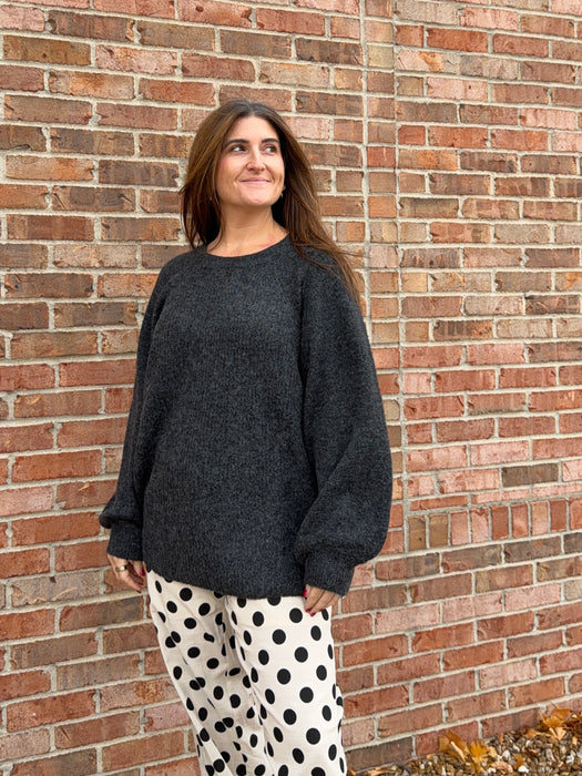 ONLY INTENTIONS CHARCOAL SWEATER