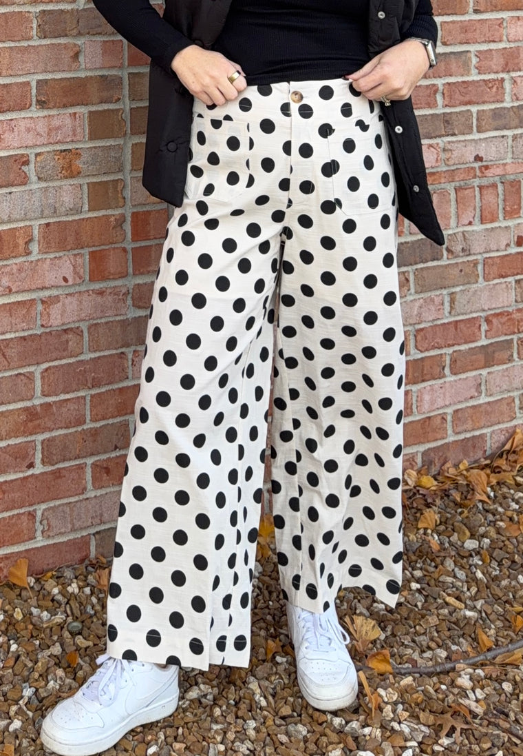 POLKA DOT PANTS- 2 COLORS