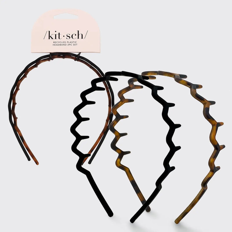 ZIG ZAG 2 PIECE HEADBAND- 2 COLORS