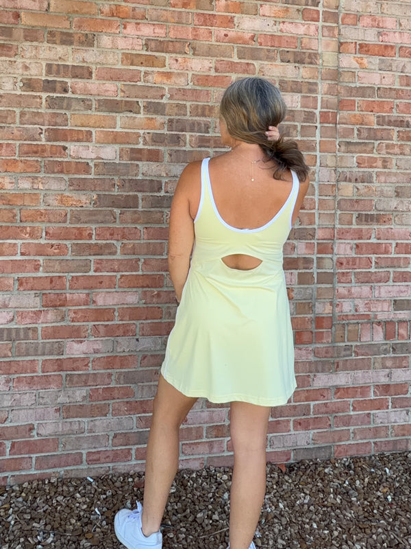 BUTTER YELLOW MINI DRESS