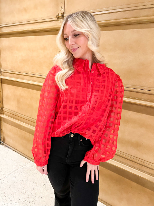 POWER THROUGH SHEER TOP