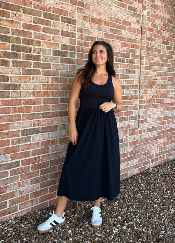 BREEZE EASE RIBBED TANK DRESS