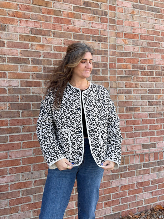 B&W ANIMAL PRINT JACKET