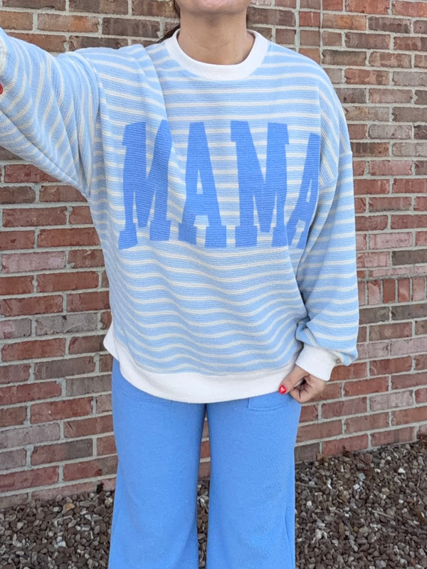 MAMA WAFFLE KNIT TOP- 2 COLORS