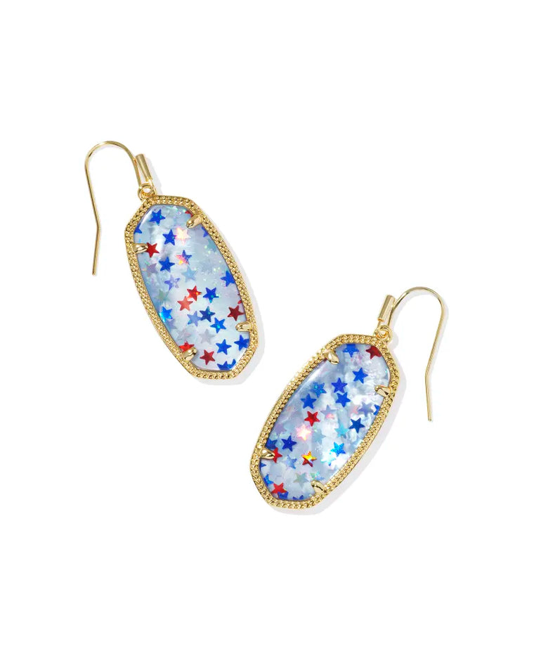 KENDRA SCOTT: ELLE EARRING RED WHITE BLUE