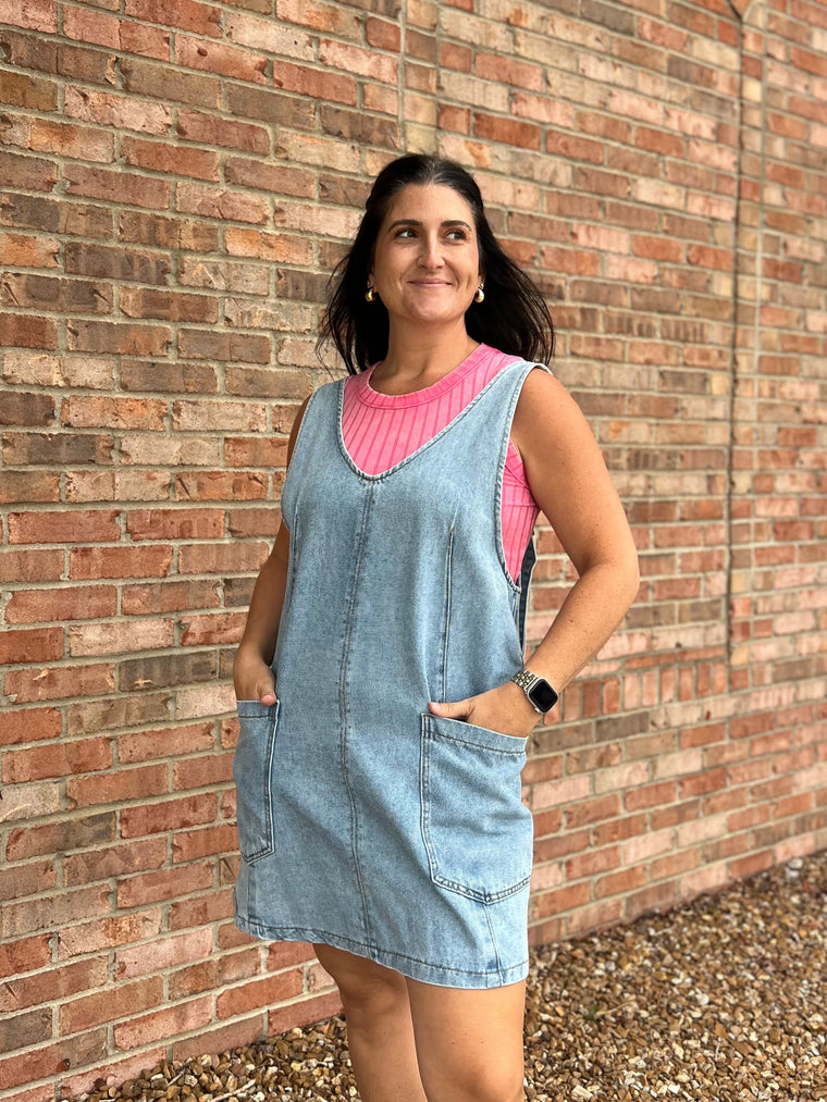 DENIM OVERALL DRESS