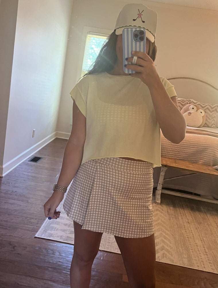 CUTOUT BACK TEE
