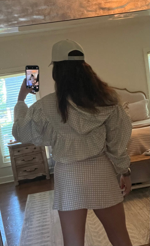 BEIGE GINGHAM JACKET