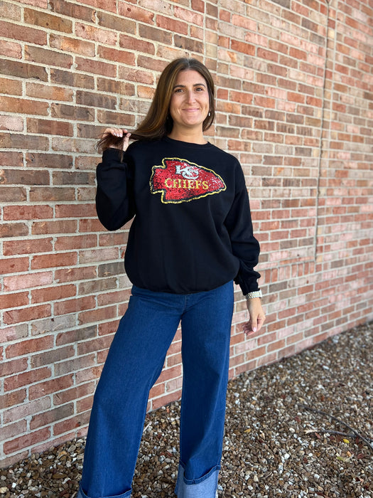 FAUX SEQUINS CHIEFS SWEATSHIRT