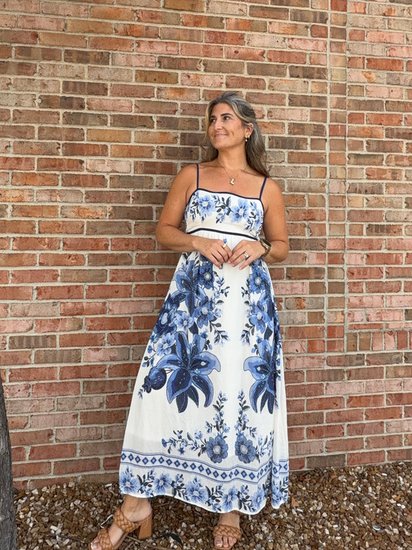 COASTAL BLUE MIDI DRESS