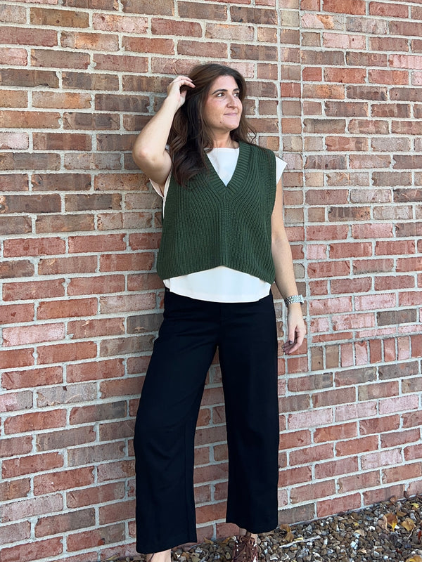 OLIVE LAYERED TOP