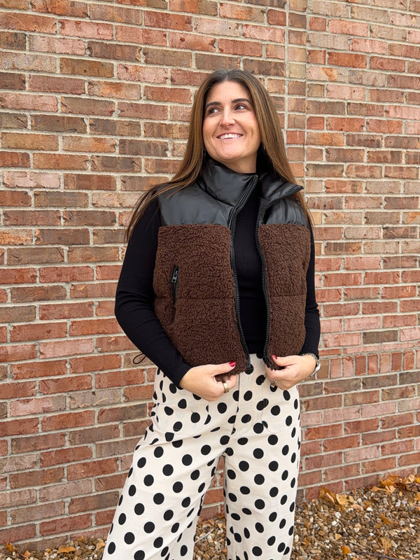 TWO TONE PUFF VEST- 2 COLORS