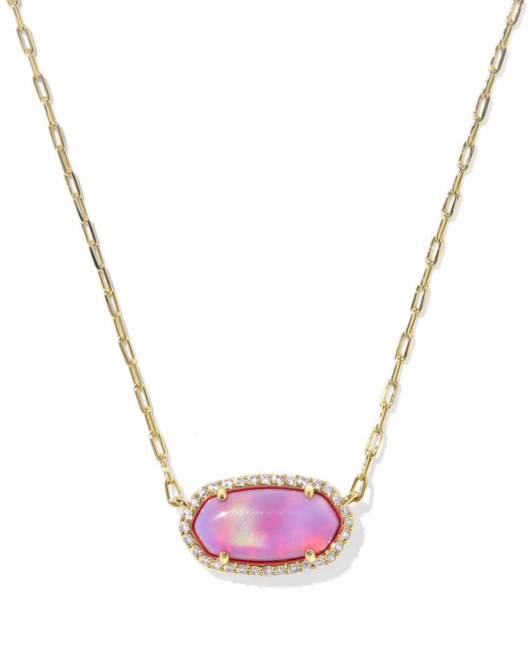KENDRA SCOTT: ELISA PAVE FRAME PENDANT NECKLACE