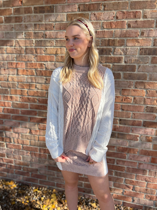TWO TONE CHENILLE SWEATER