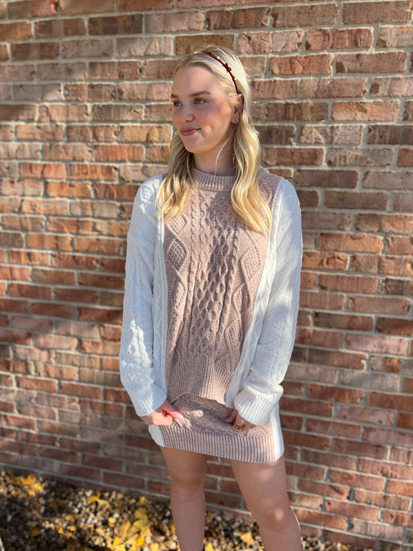 TWO TONE CHENILLE SWEATER