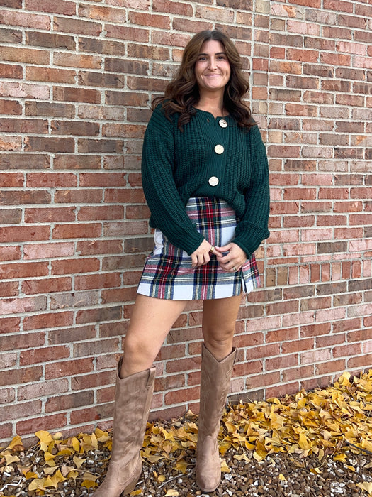 GOLD BUTTON CARDIGAN- 3 COLORS