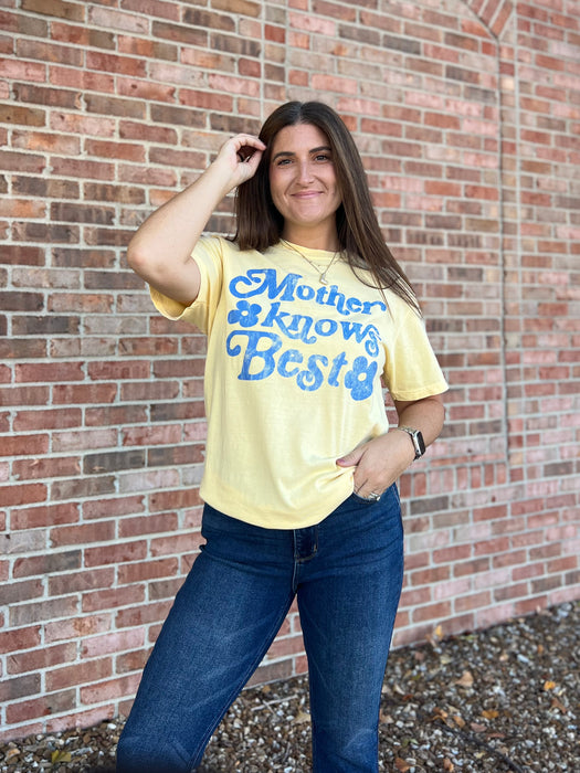 MOTHER KNOWS BEST GRAPHIC TEE