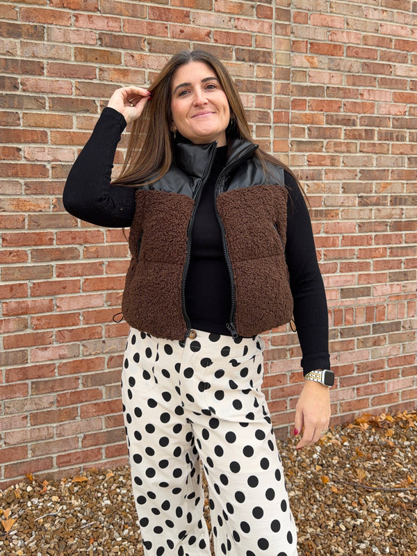 TWO TONE PUFF VEST- 2 COLORS