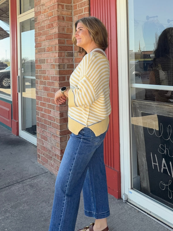 BUTTER ME UP STRIPED SWEATER
