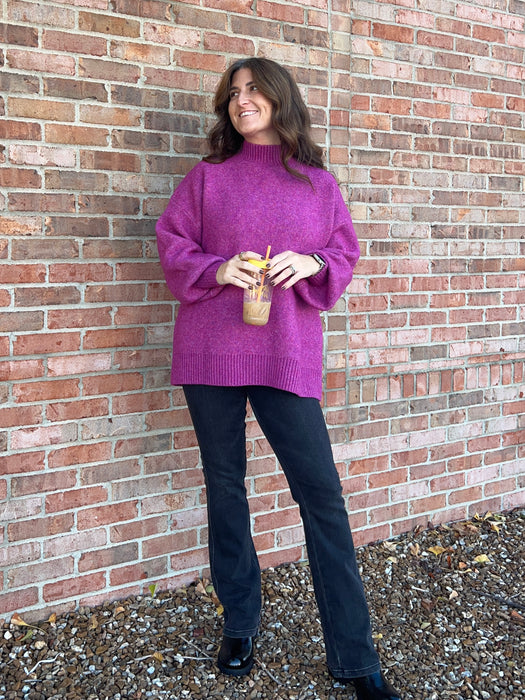 MOCK NECK SWEATER- 8 COLORS