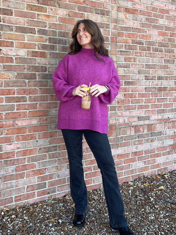 MOCK NECK SWEATER- 8 COLORS